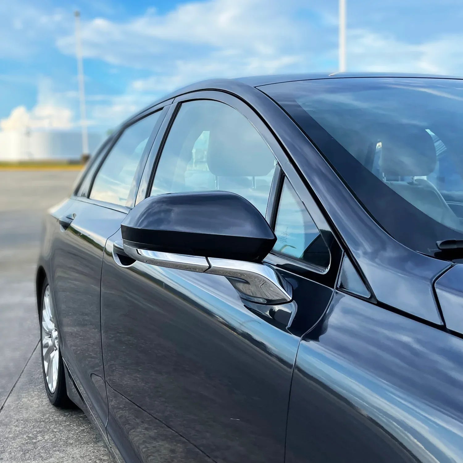 2013-2020 Lincoln MKZ | Window Trim Chrome Delete PreCut Vinyl Wrap