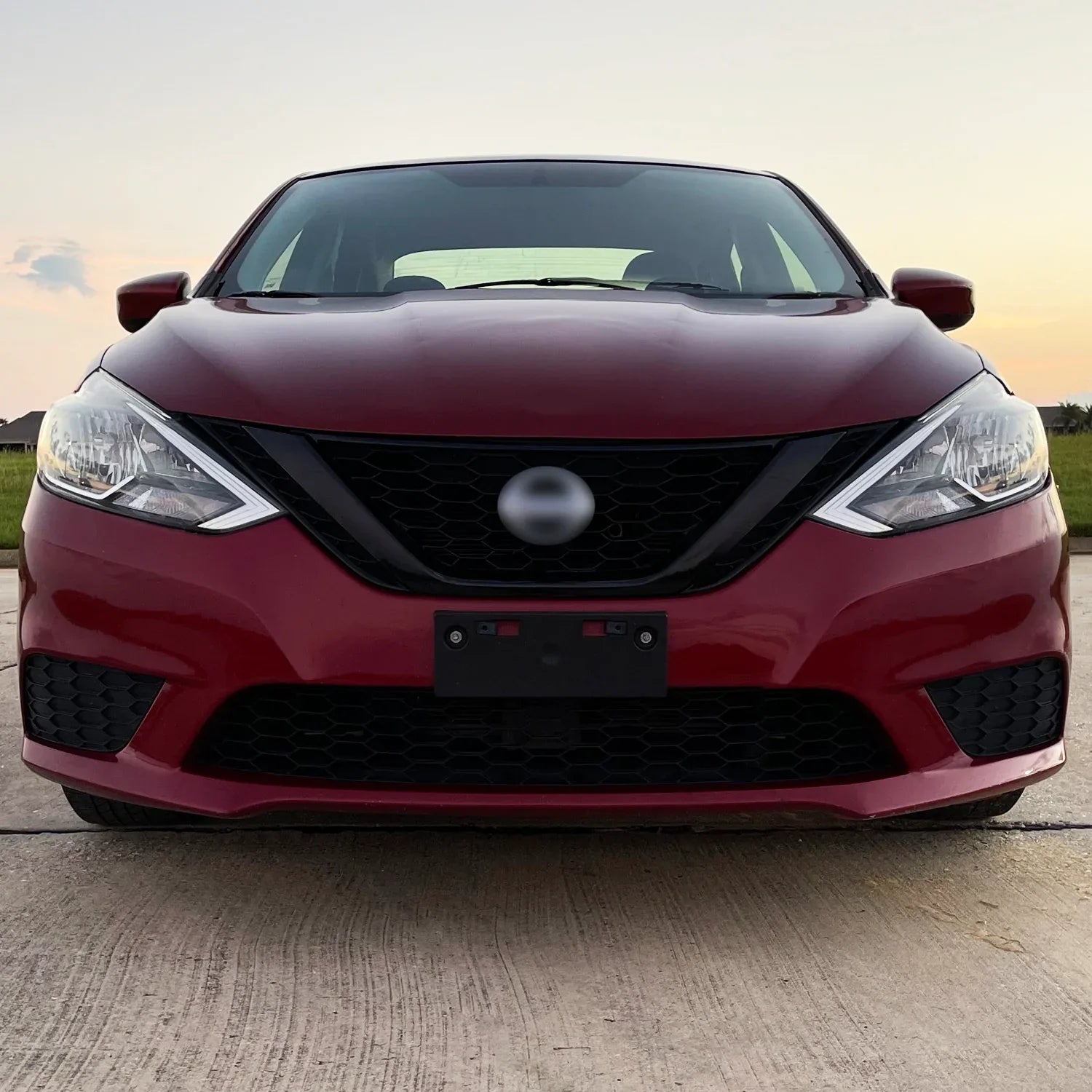 2016-2019 Nissan Sentra | Front Grill Trim Chrome Delete PreCut Vinyl Wrap