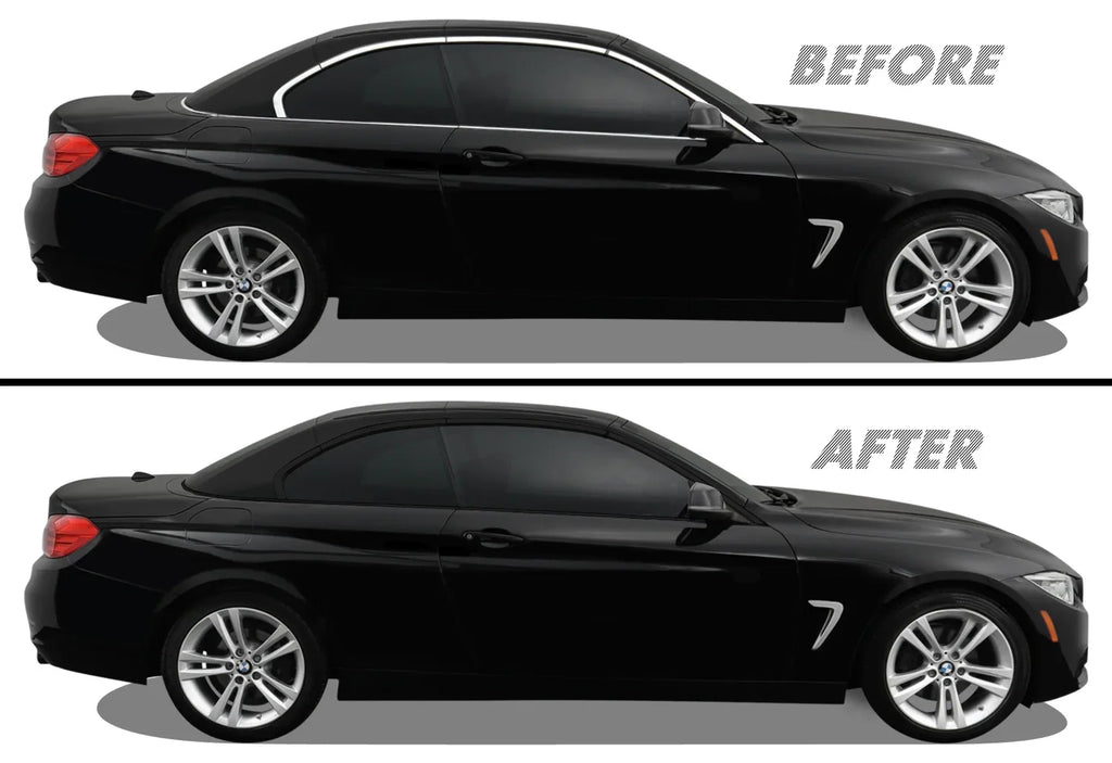 2014-2020 BMW 4 Series F33 Convertible | Window Trim Chrome Delete PreCut Vinyl Wrap
