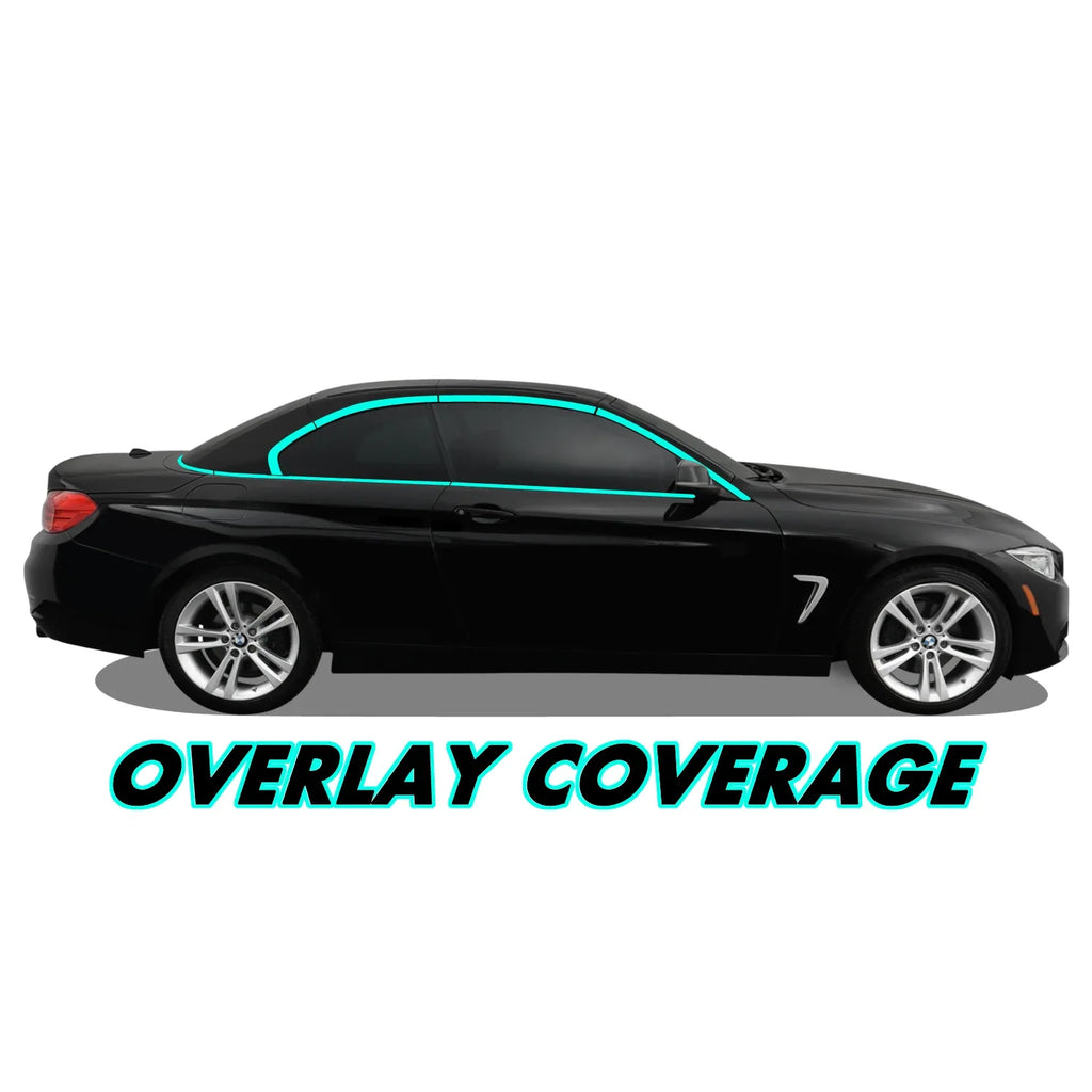 2014-2020 BMW 4 Series F33 Convertible | Window Trim Chrome Delete PreCut Vinyl Wrap