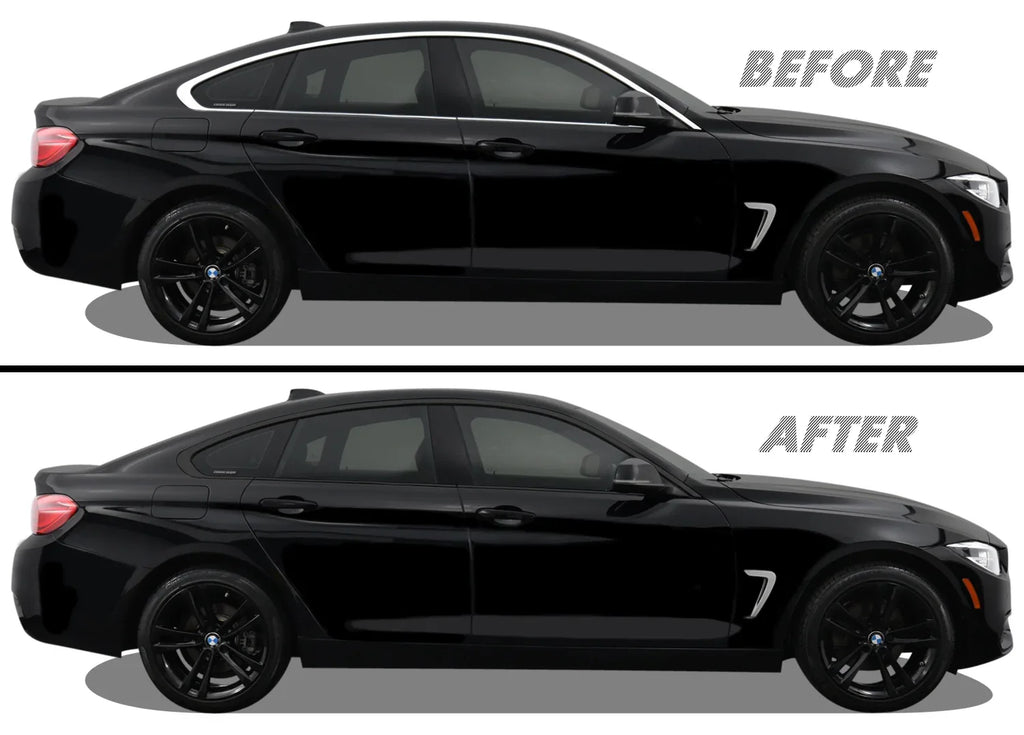 2015-2020 BMW 4 Series F36 Gran Coupe | Window Trim Chrome Delete PreCut Vinyl Wrap