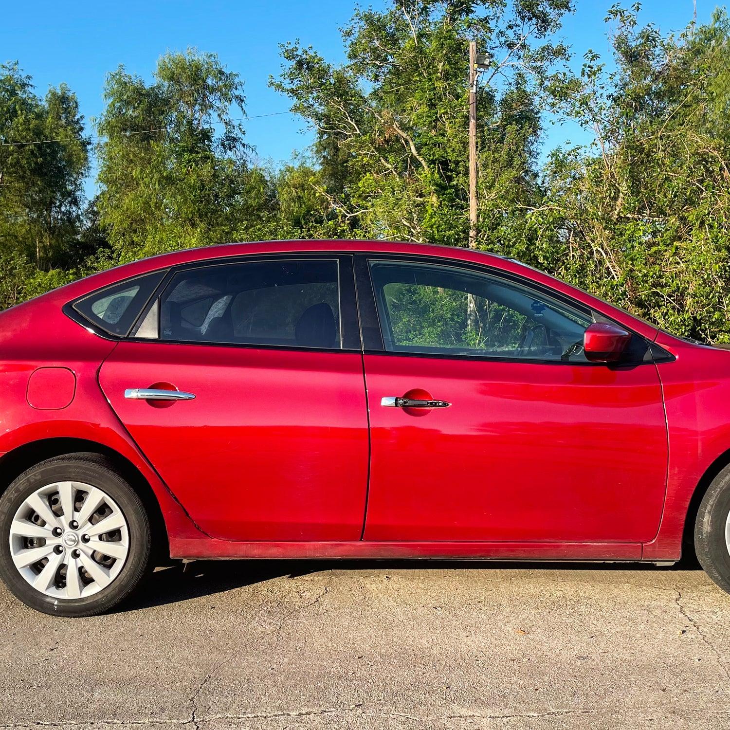 2013-2019 Nissan Sentra | Window Trim Chrome Delete PreCut Vinyl Wrap