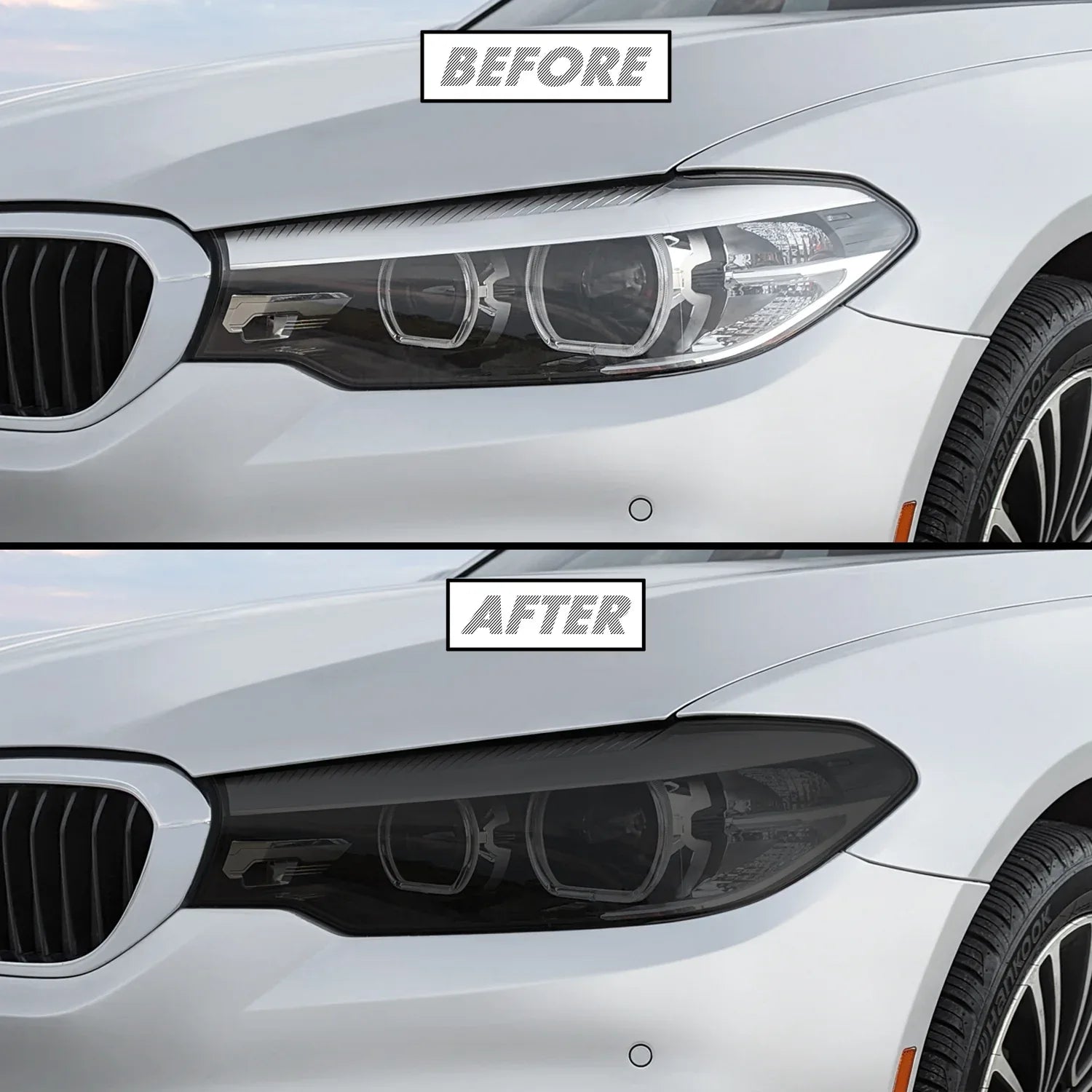 2017-2020 BMW 5 Series G30 | Headlight PreCut Tint Overlays