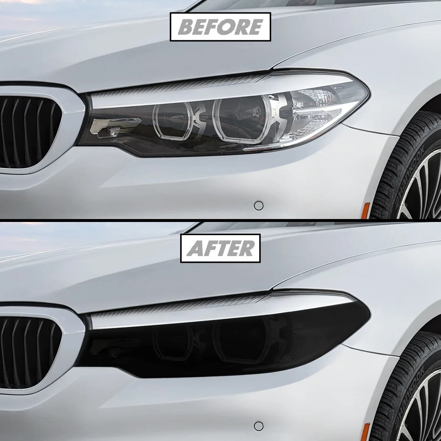 2017-2020 BMW 5 Series G30 | Headlight Cutout PreCut Tint Overlays