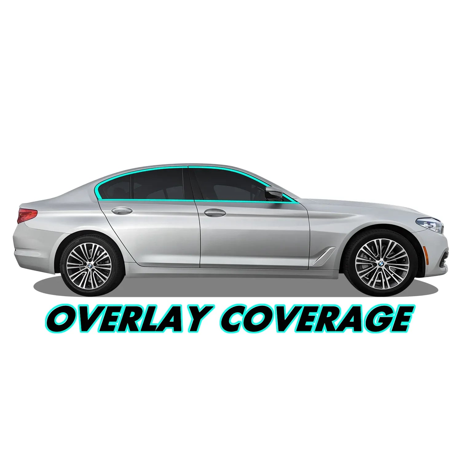 2017-2023 BMW 5 Series G30 | Window Trim Chrome Delete PreCut Vinyl Wrap