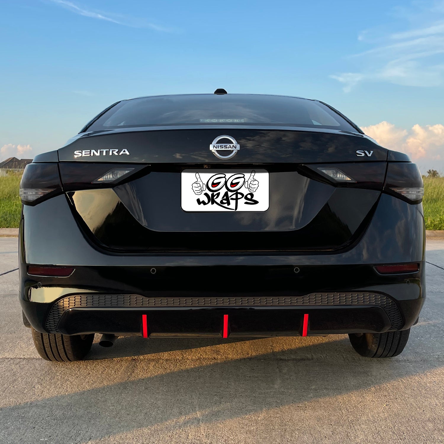 2020-2023 Nissan Sentra | Rear Bumper Diffuser Accent PreCut Vinyl Wra ...