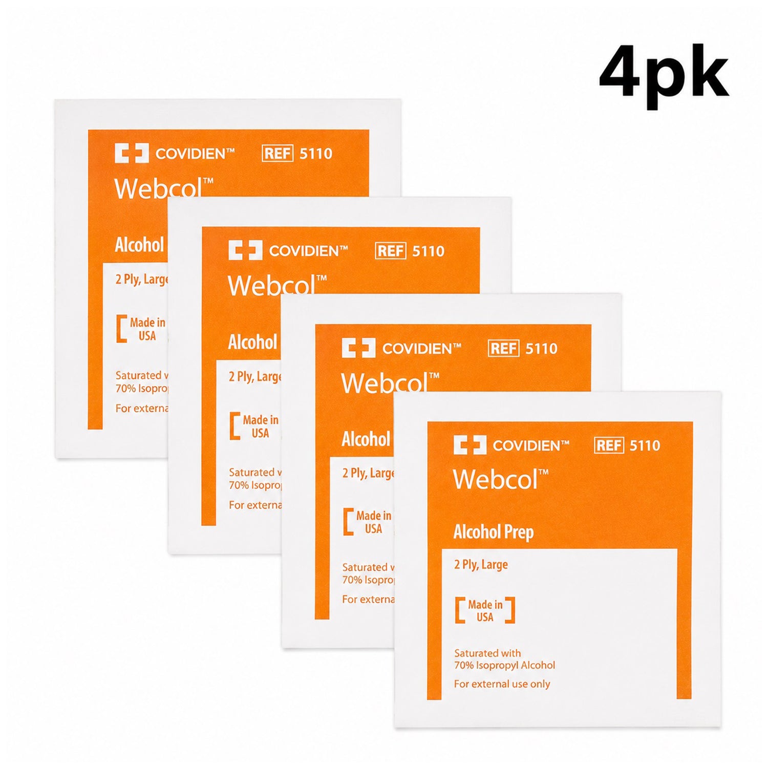 Alcohol Prep Pads - 4 Pack
