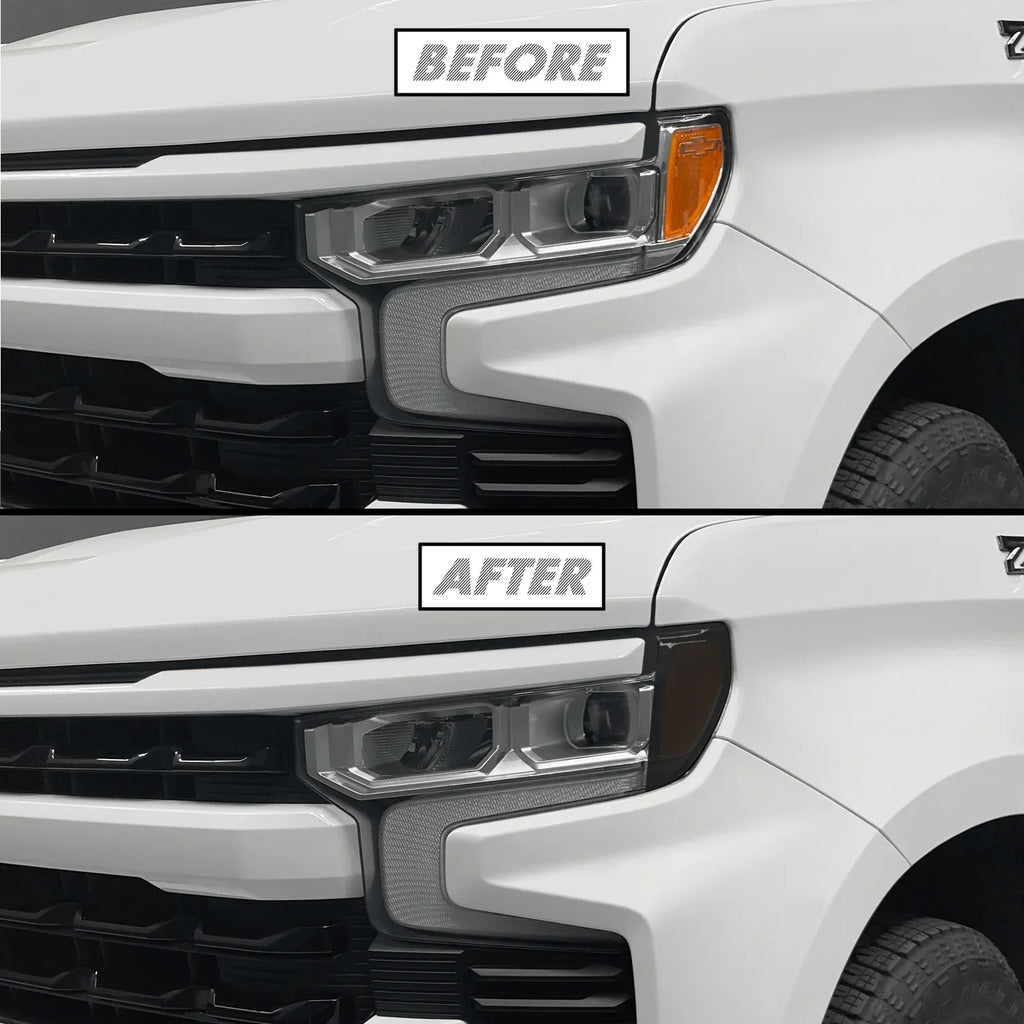 2022-2025 Chevrolet Silverado 1500 | Headlight Side Marker PreCut Tint Overlays