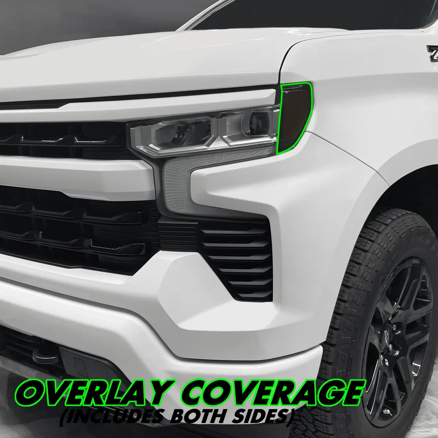 2022-2025 Chevrolet Silverado 1500 | Headlight Side Marker PreCut Tint Overlays