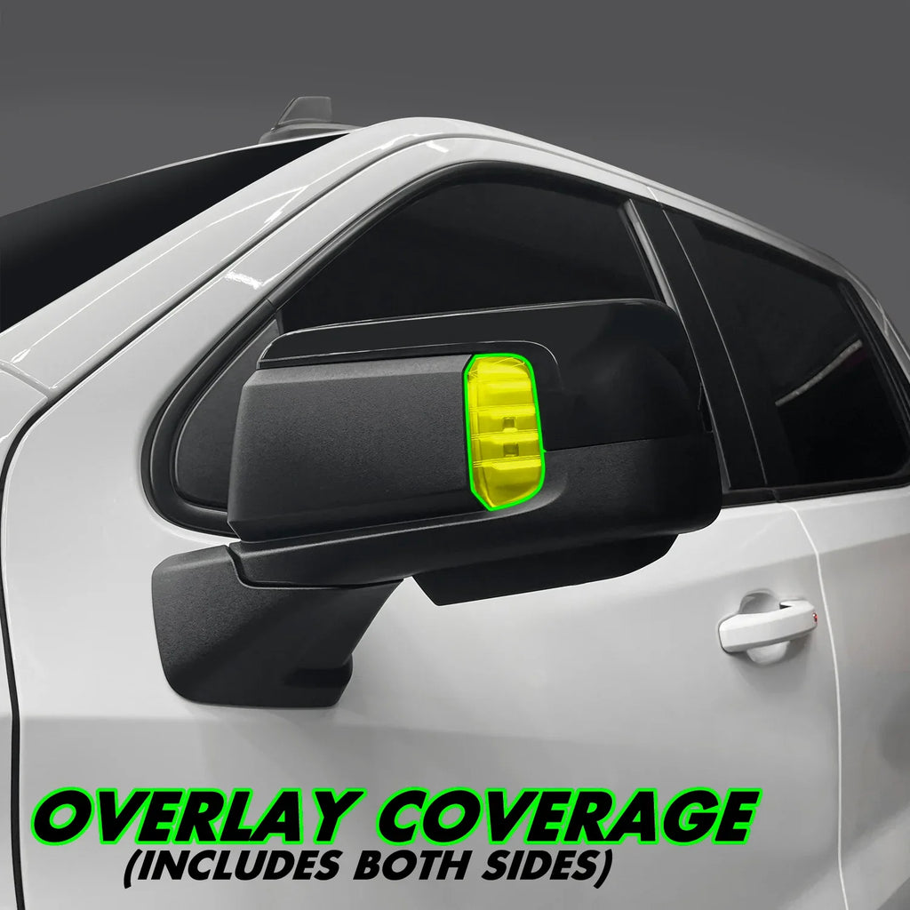 2022-2025 Chevrolet Silverado 1500 | Mirror Turn Signal PreCut Tint Overlays