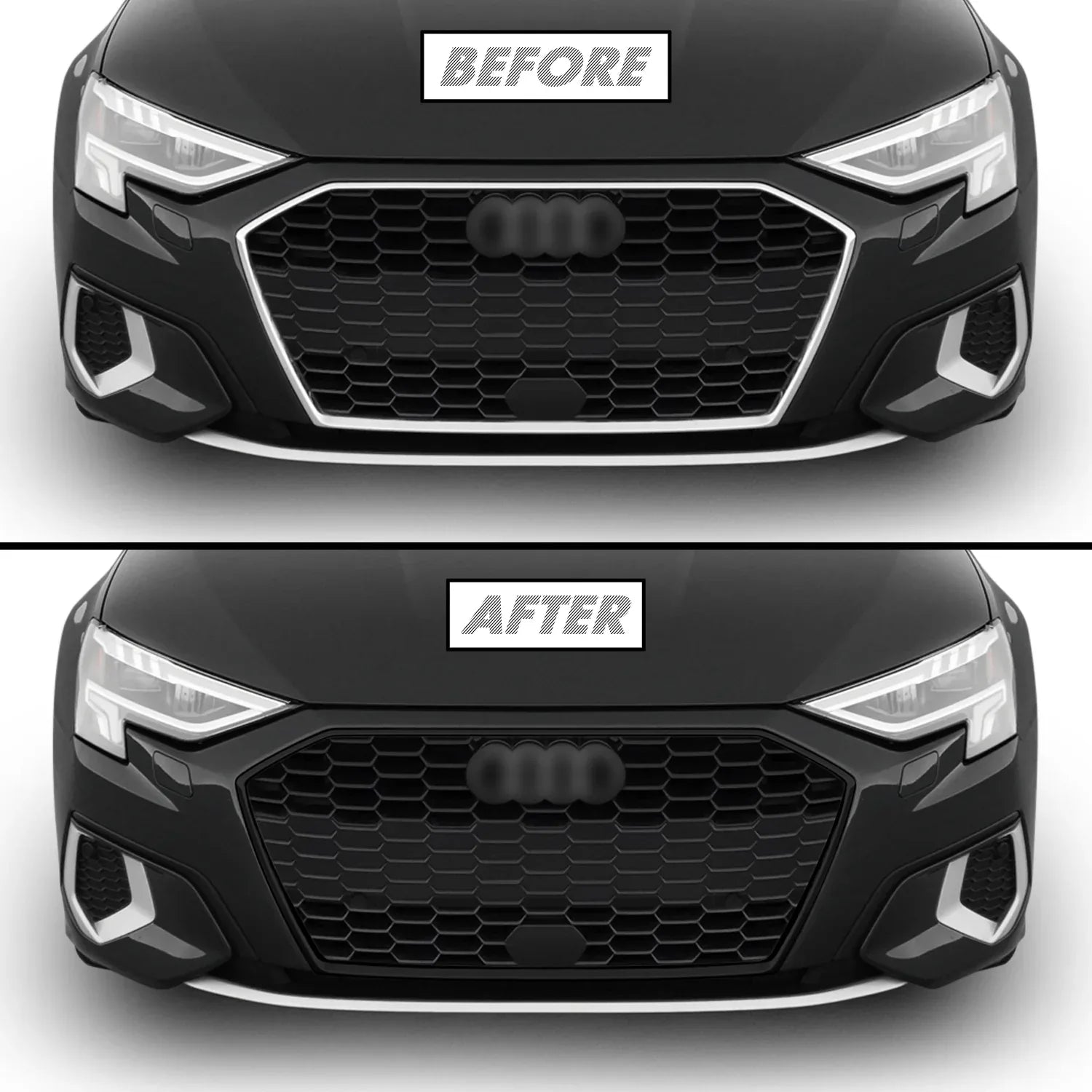 2022-2024 Audi A3 | Front Grill Trim Chrome Delete PreCut Vinyl Wrap