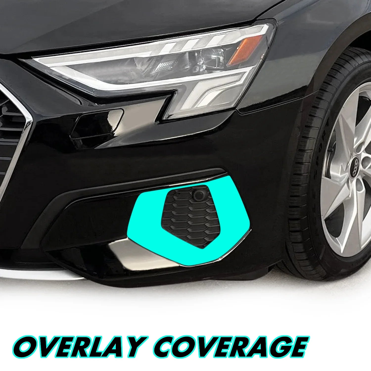 2022-2024 Audi A3 | Front Bumper Side Vent Trim Chrome Delete PreCut Vinyl Wrap