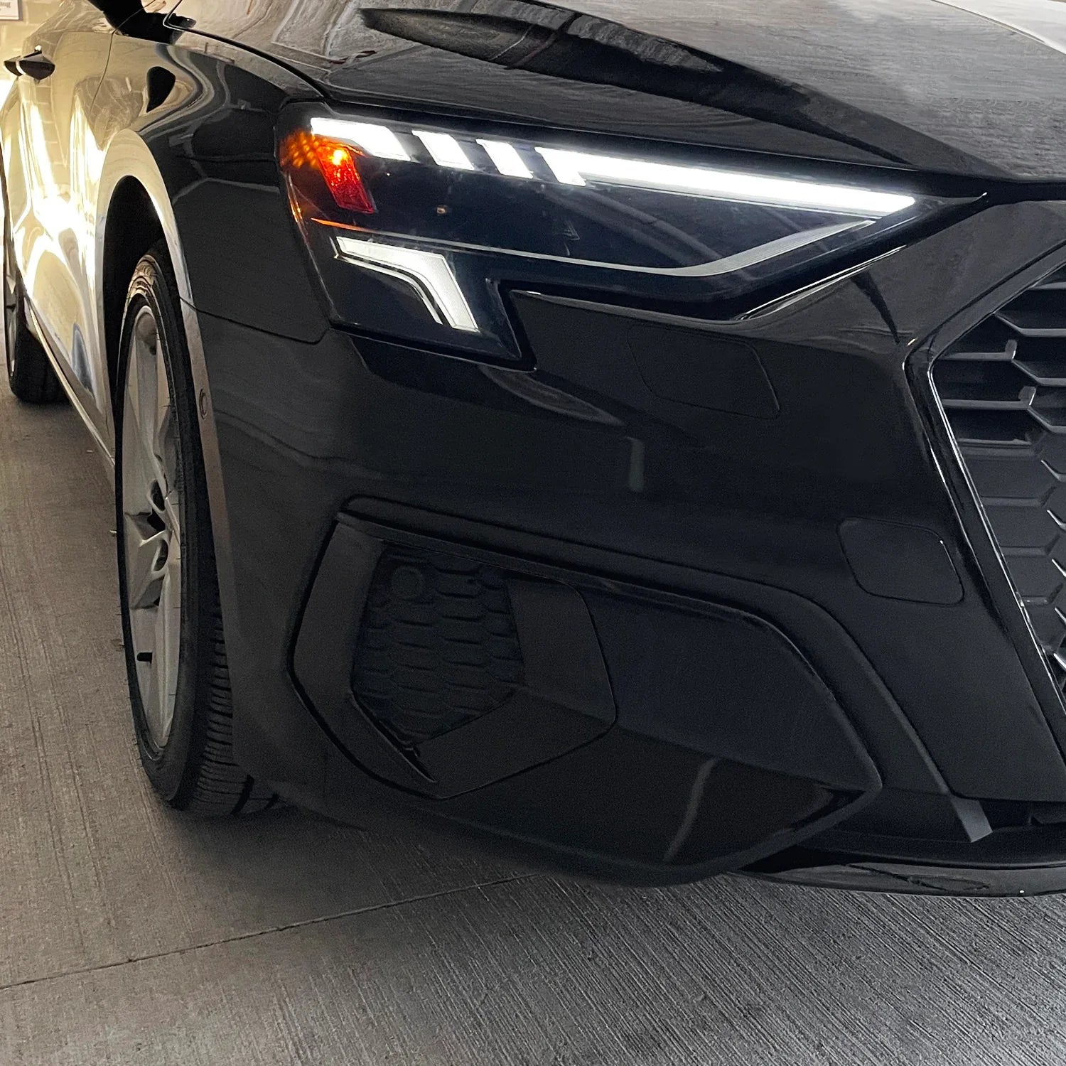 2022-2024 Audi A3 | Front Bumper Side Vent Trim Chrome Delete PreCut Vinyl Wrap