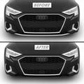 2022-2024 Audi A3 | Front Bumper Lower Lip Trim Chrome Delete PreCut Vinyl Wrap