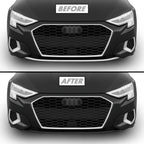 2022-2024 Audi A3 | Front Bumper Lower Lip Trim Chrome Delete PreCut Vinyl Wrap