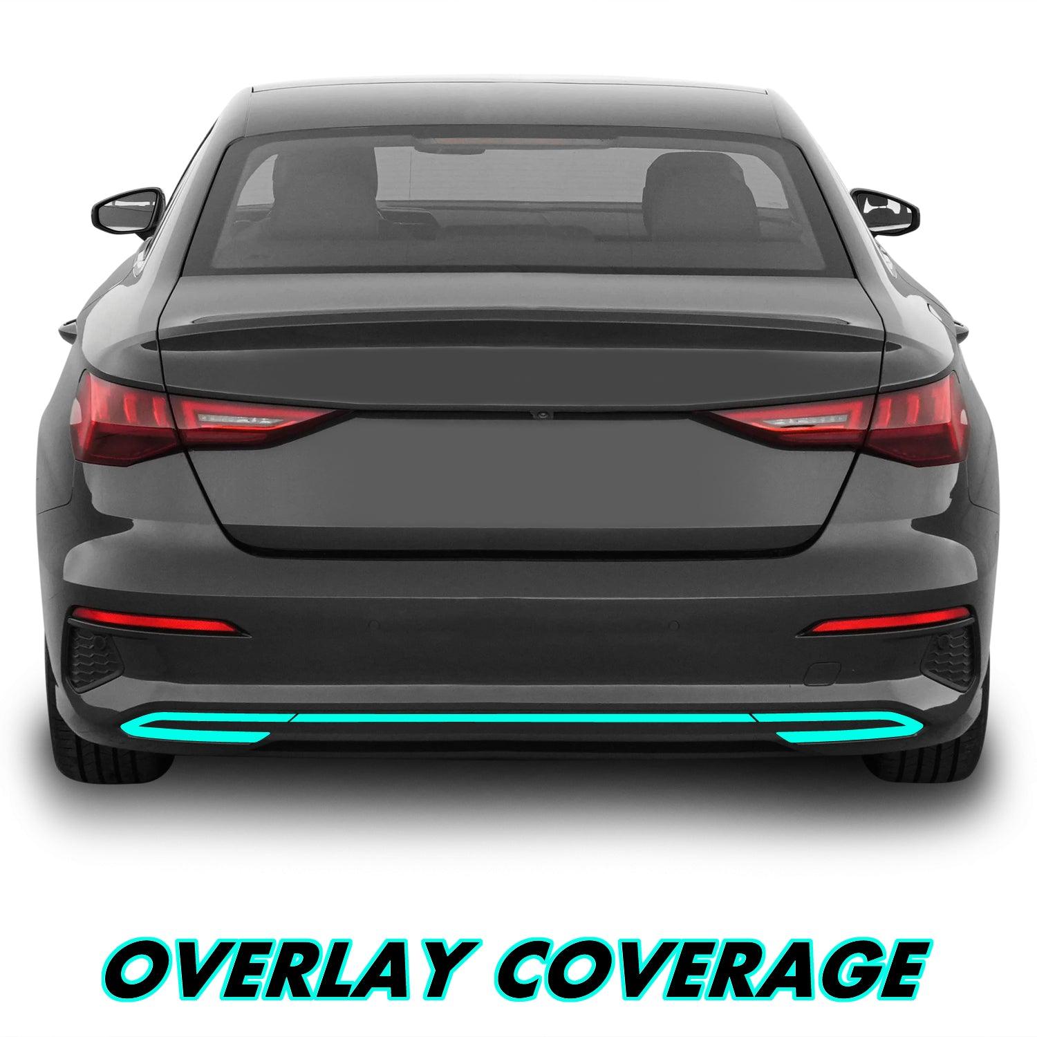 2022-2024 Audi A3 | Rear Bumper Diffuser Trim Chrome Delete PreCut Vinyl Wrap