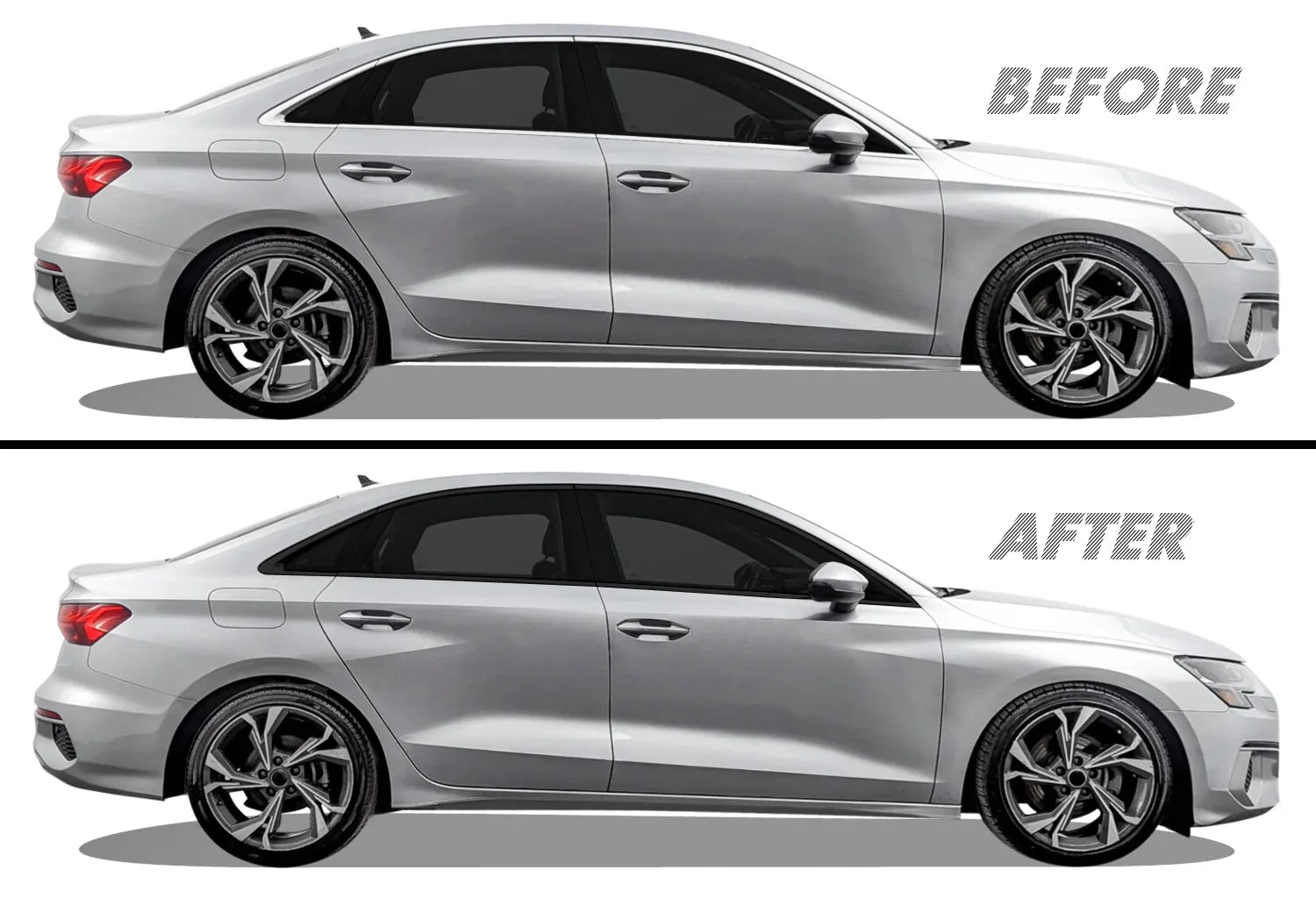 2022-2026 Audi A3 | Window Trim Chrome Delete PreCut Vinyl Wrap
