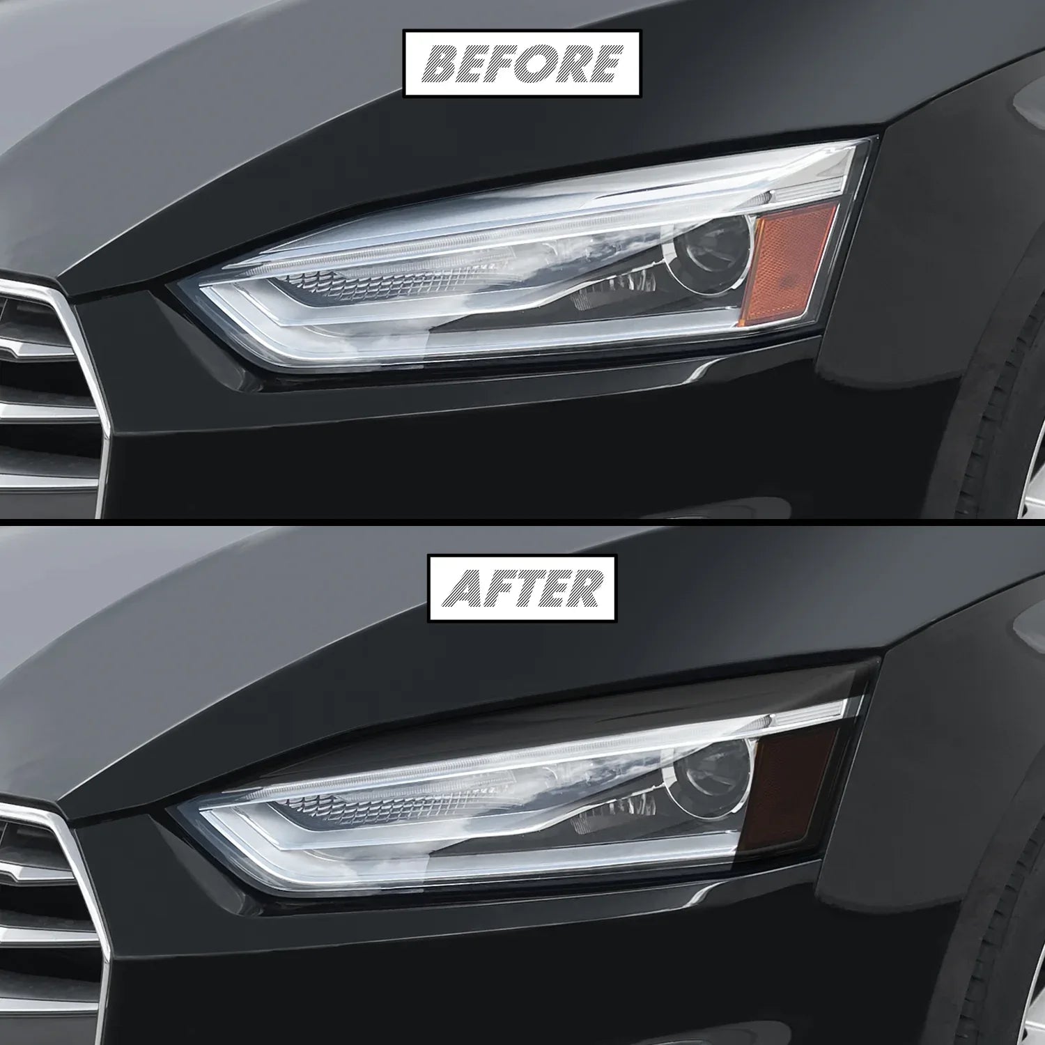 2018-2019 Audi A5 / S5 | HID Headlight Cutout PreCut Tint Overlays