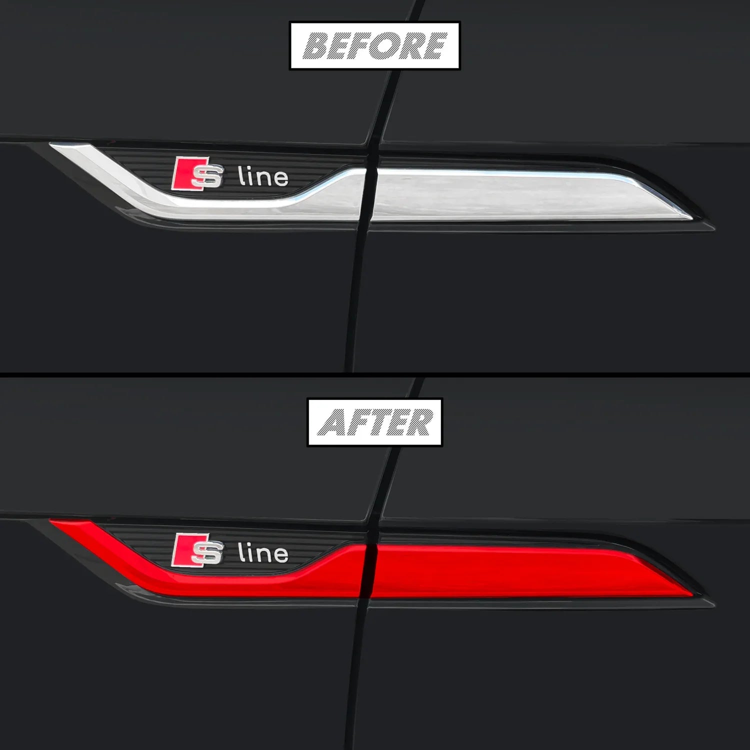2018-2023 Audi A5 / S5 | Fender Trim Chrome Delete PreCut Vinyl Wrap