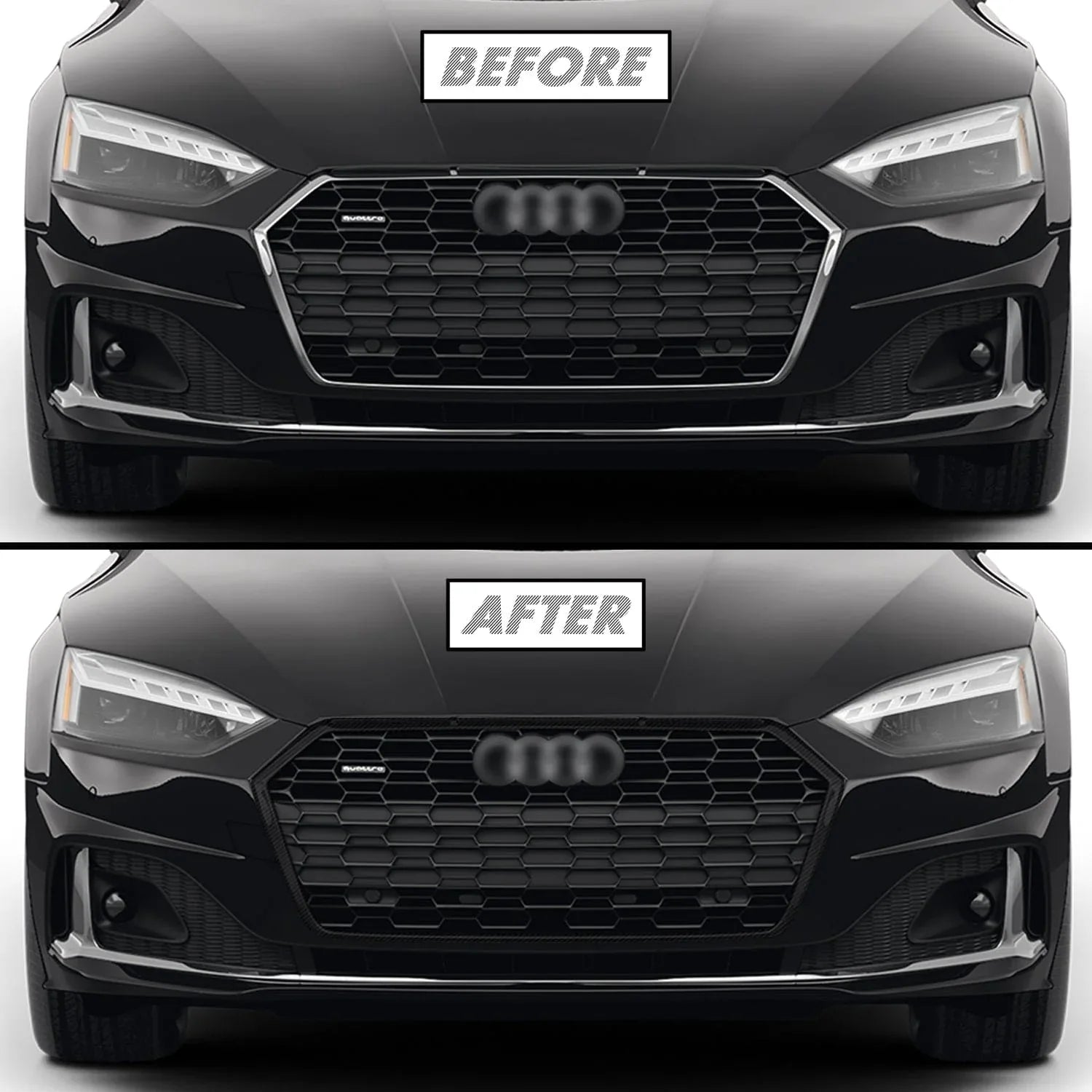 2020-2024 Audi A5 / S5 | Front Grill Trim Chrome Delete PreCut Vinyl Wrap