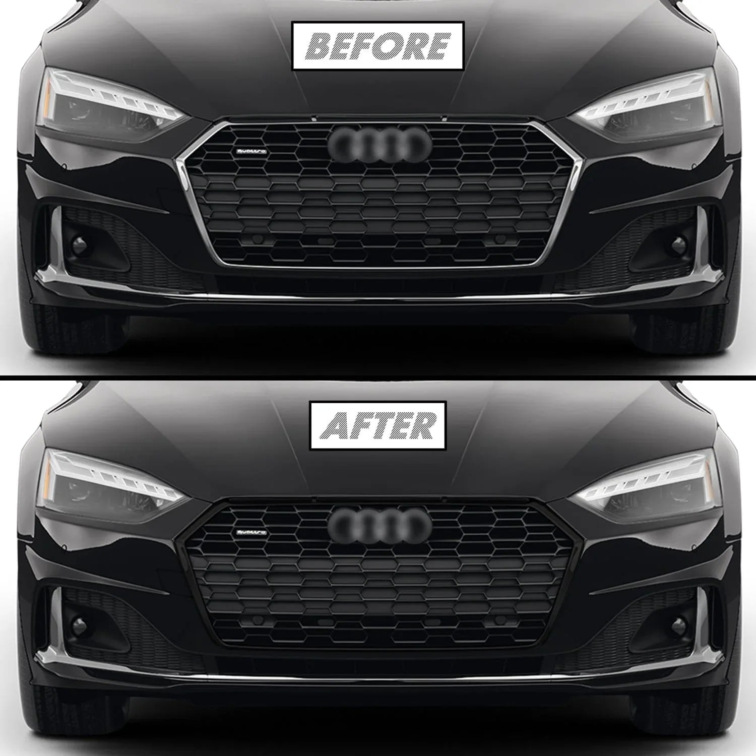 2020-2024 Audi A5 / S5 | Front Grill Trim Chrome Delete PreCut Vinyl Wrap