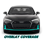 2020-2024 Audi A5 | Front Bumper Lower Lip Trim Chrome Delete PreCut Vinyl Wrap