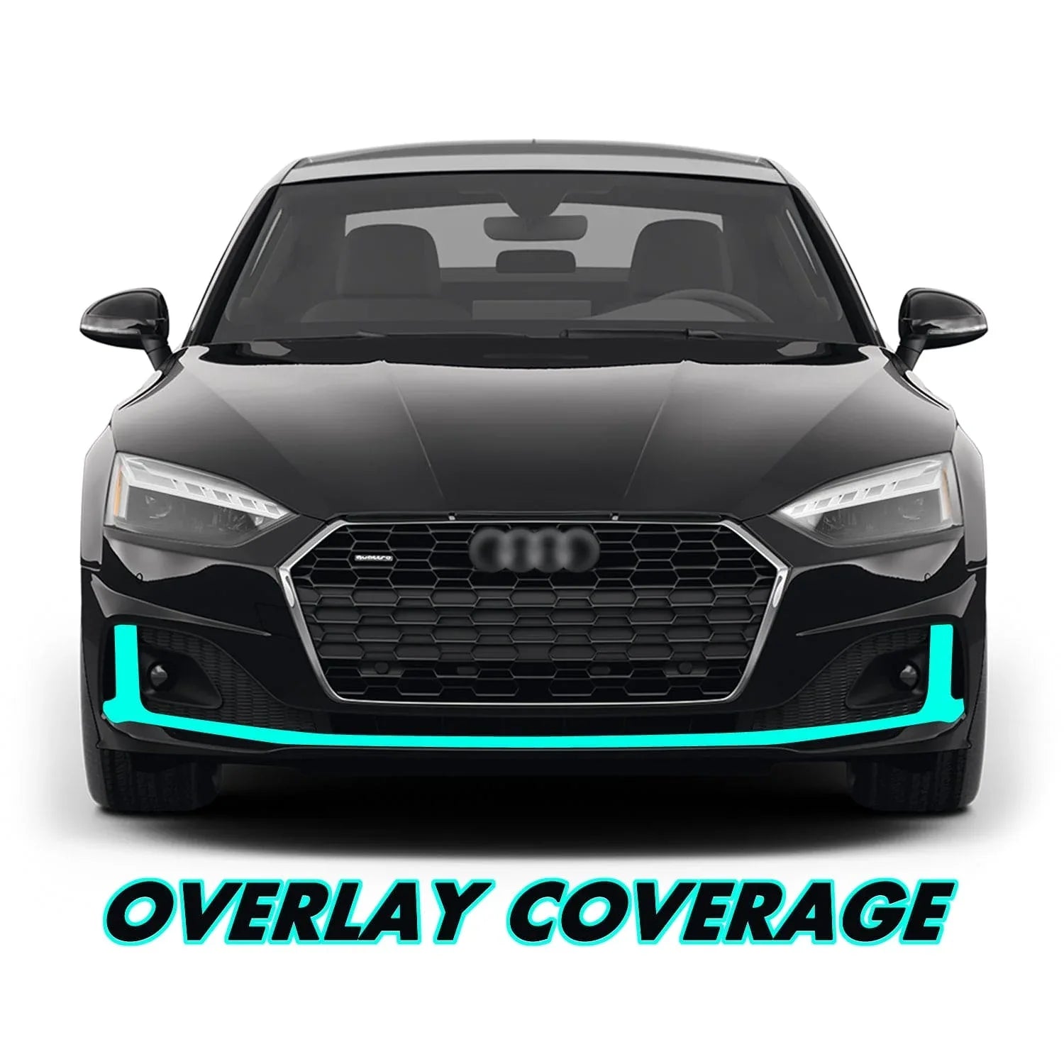 2020-2024 Audi A5 | Front Bumper Lower Lip Trim Chrome Delete PreCut Vinyl Wrap