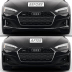 2020-2024 Audi A5 | Front Bumper Lower Lip Trim Chrome Delete PreCut Vinyl Wrap