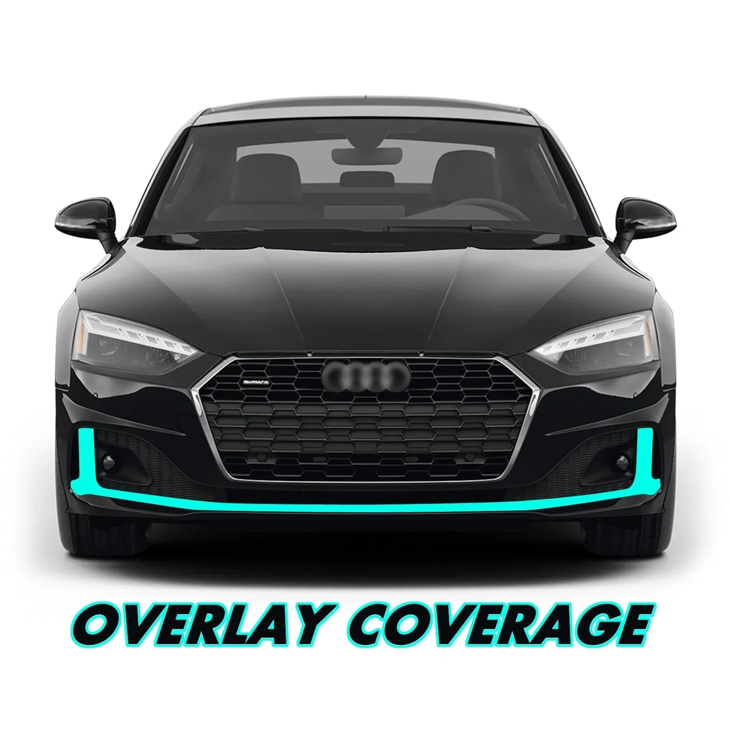 2020-2024 Audi A5 | Front Bumper Lower Lip Trim Chrome Delete PreCut Vinyl Wrap