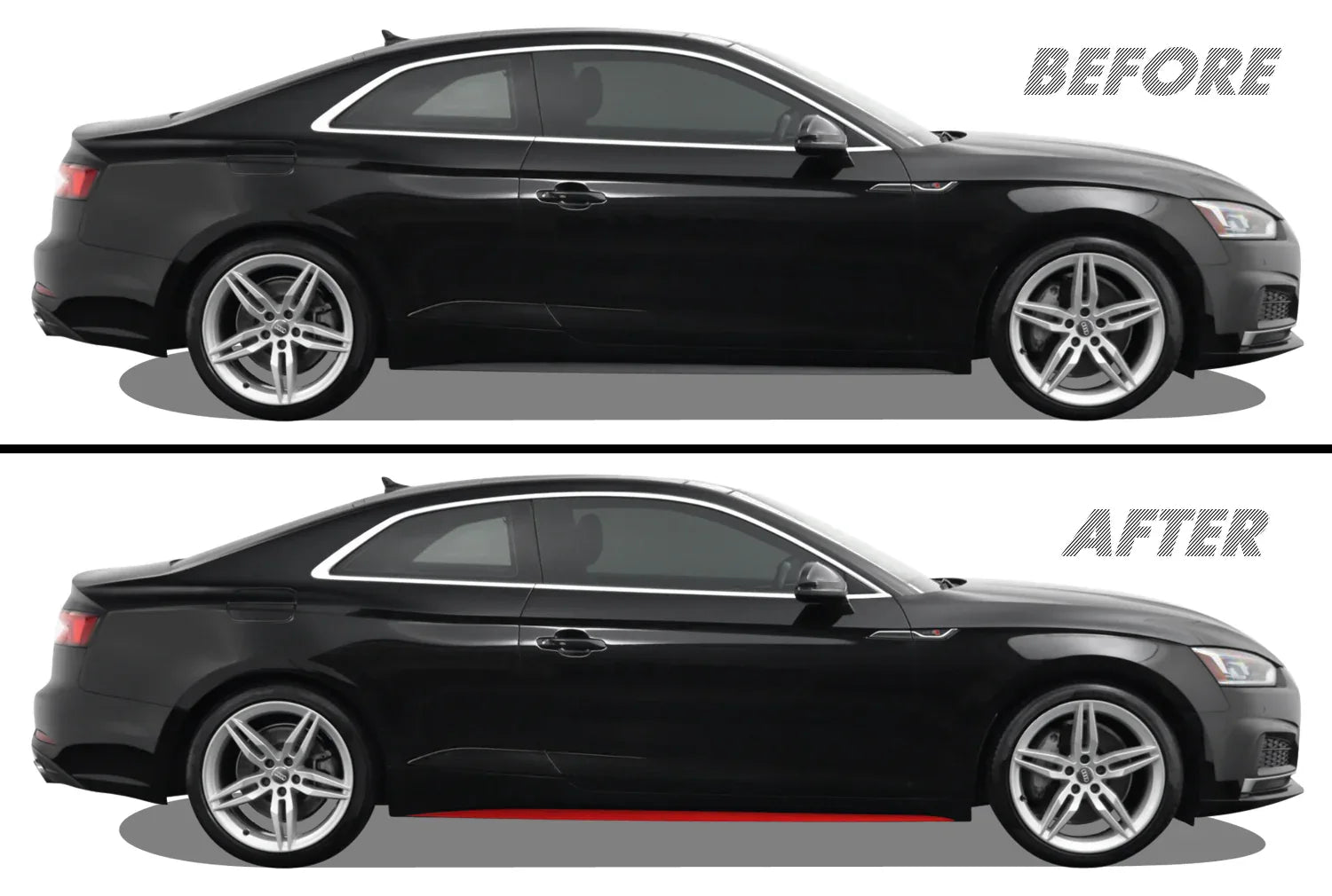 2018-2019 Audi A5 / S5 Coupe | Side Skirt PreCut Vinyl Wrap