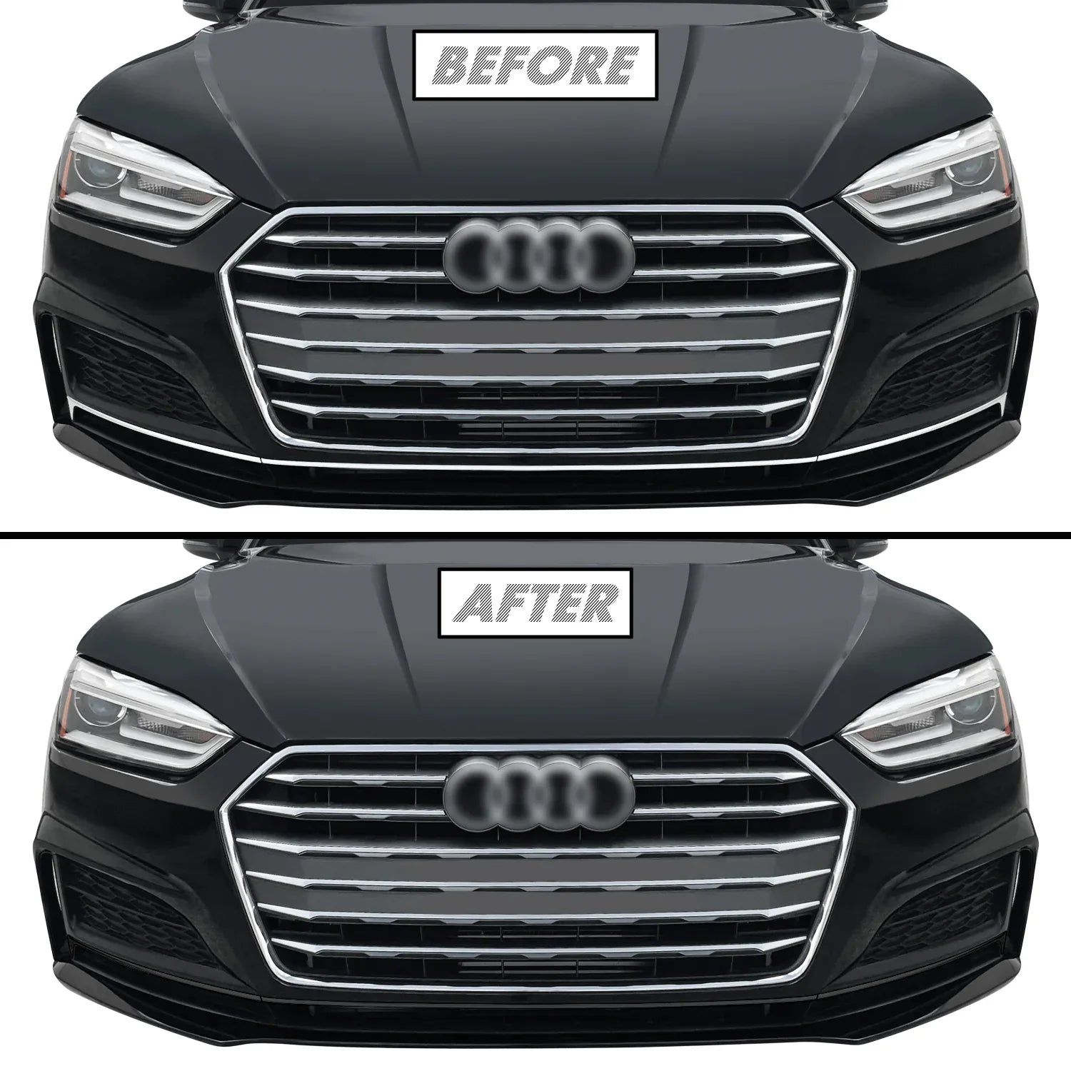 2018-2023 Audi A5 / S5 Coupe | Front Bumper Lower Lip Trim Chrome Delete PreCut Vinyl Wrap