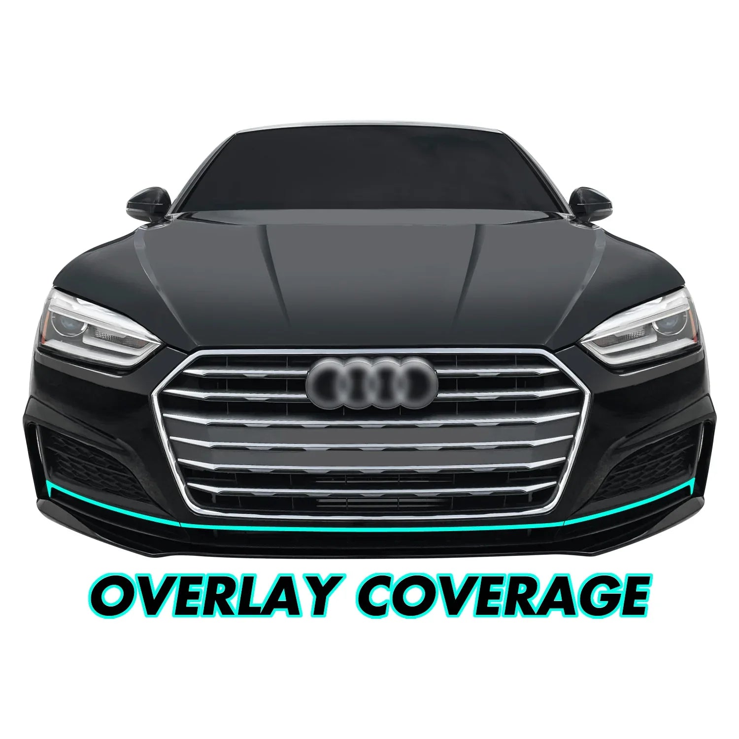 2018-2023 Audi A5 / S5 Coupe | Front Bumper Lower Lip Trim Chrome Delete PreCut Vinyl Wrap