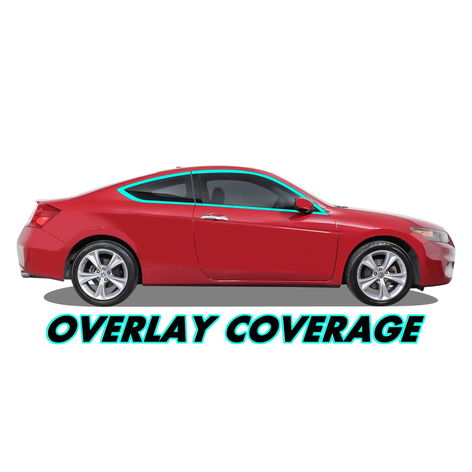2008-2012 Honda Accord Coupe | Window Trim Chrome Delete PreCut Vinyl Wrap