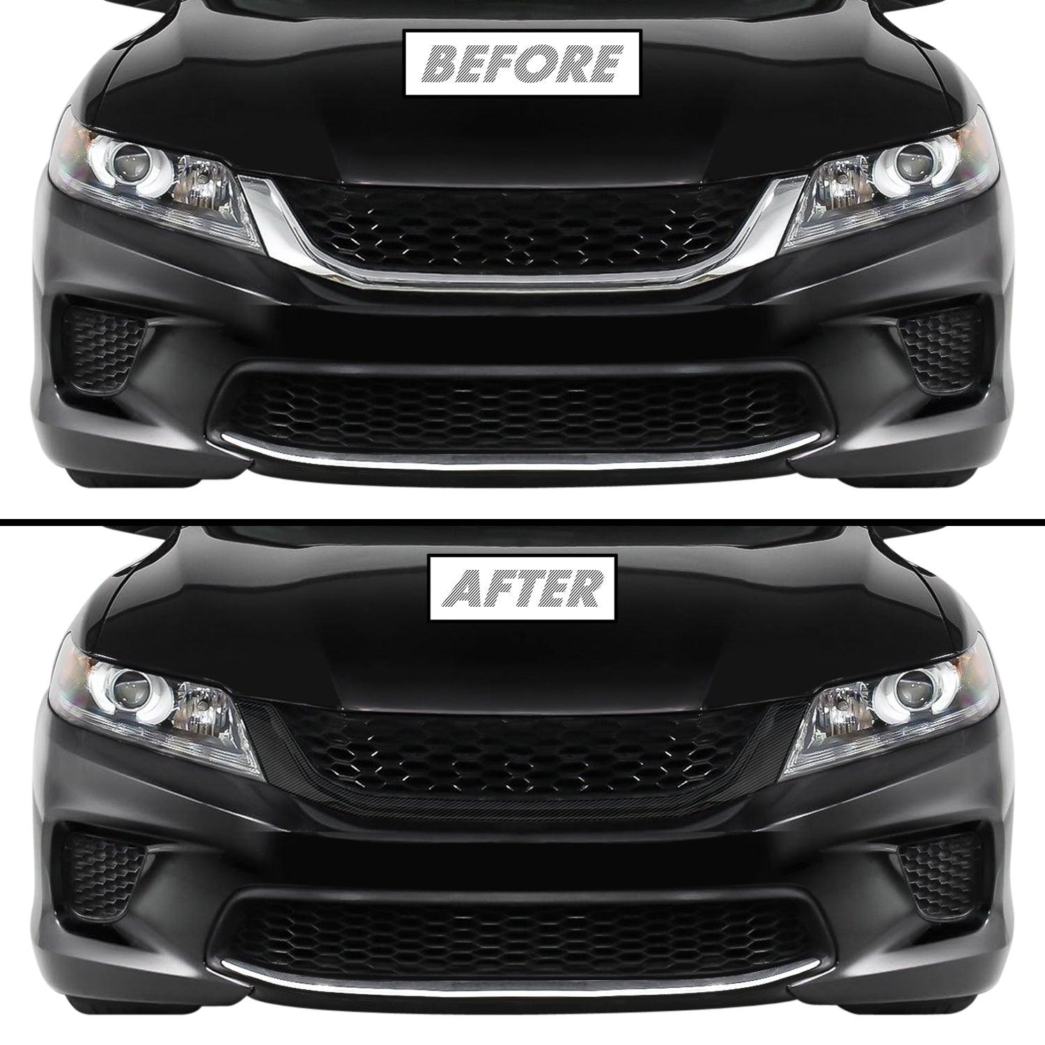 2013-2015 Honda Accord Coupe | Front Grill Trim Chrome Delete PreCut Vinyl Wrap