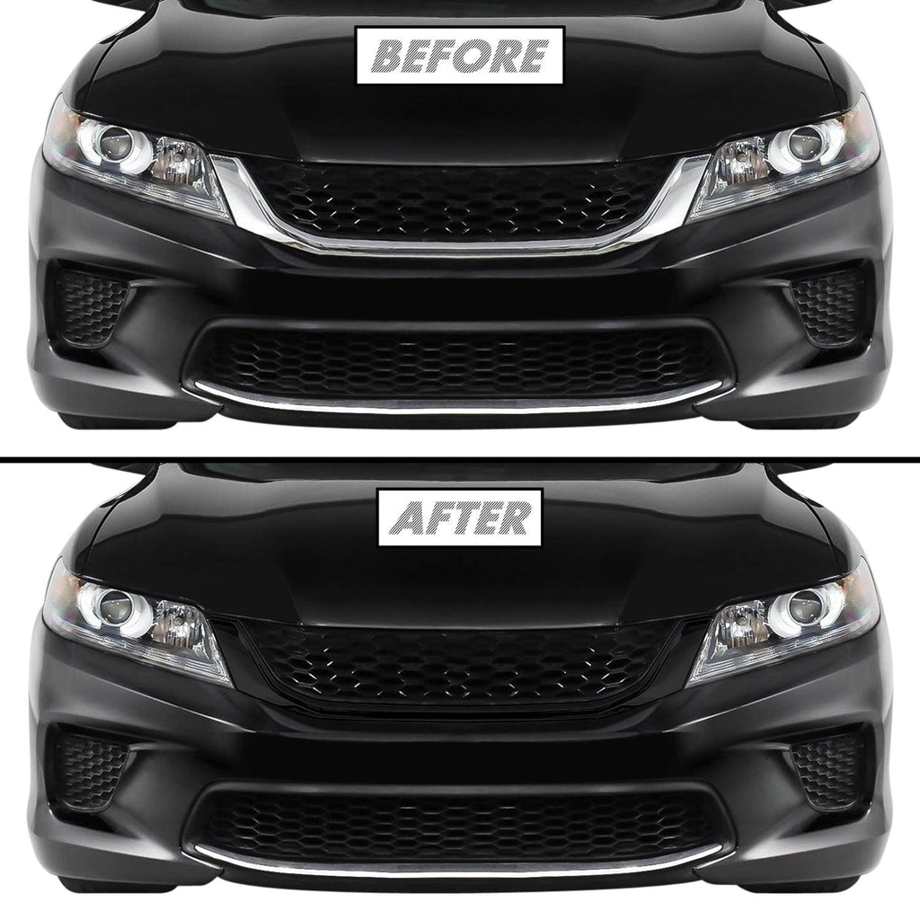 2013-2015 Honda Accord Coupe | Front Grill Trim Chrome Delete PreCut Vinyl Wrap
