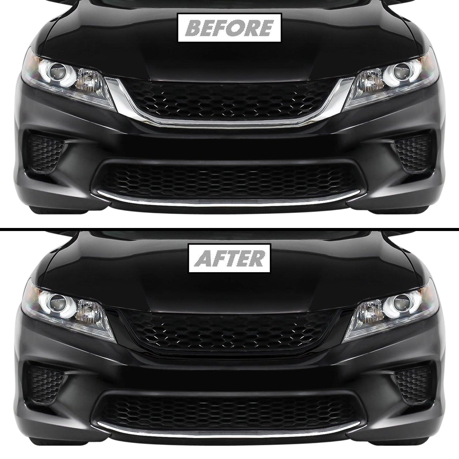 2013-2015 Honda Accord Coupe | Front Grill Trim Chrome Delete PreCut Vinyl Wrap