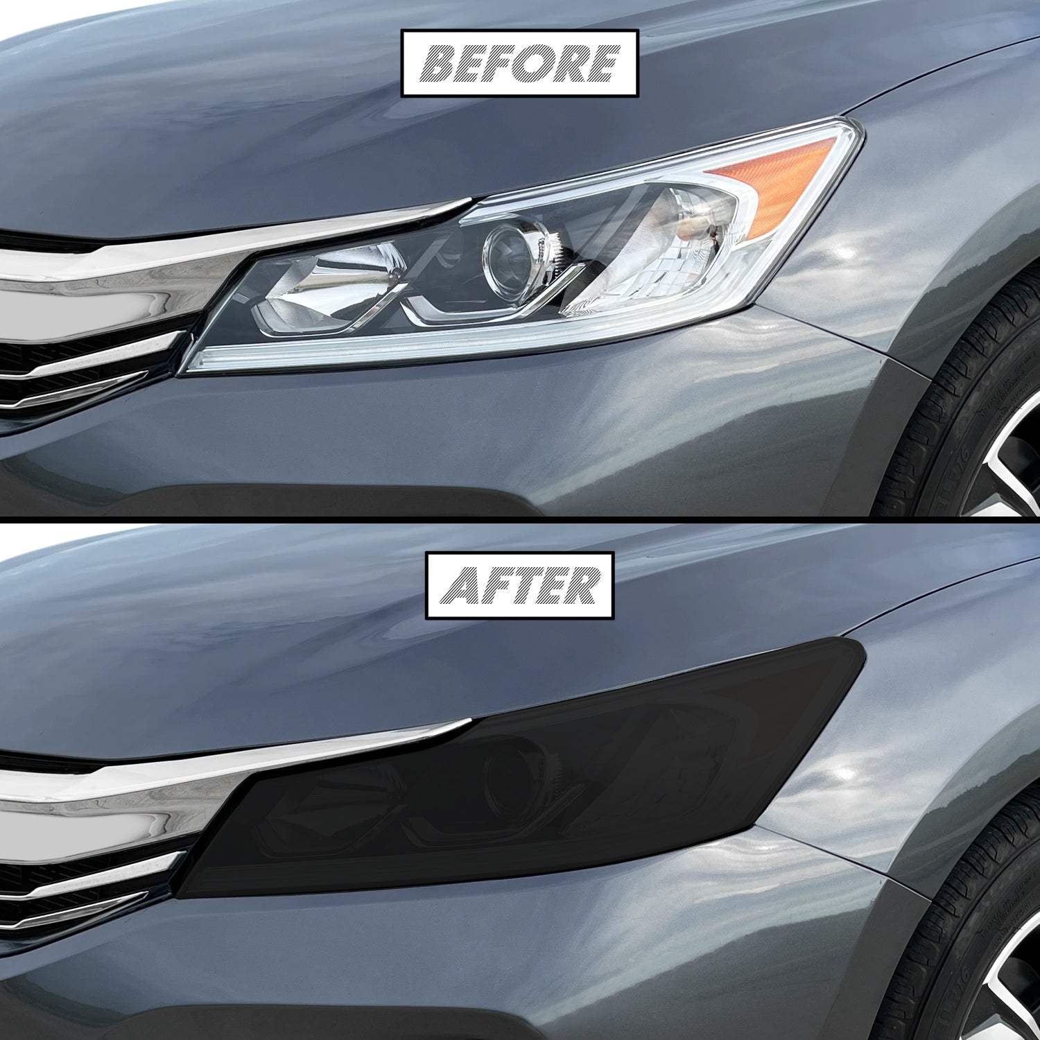 2016-2017 Honda Accord Sedan | Headlight PreCut Tint Overlays