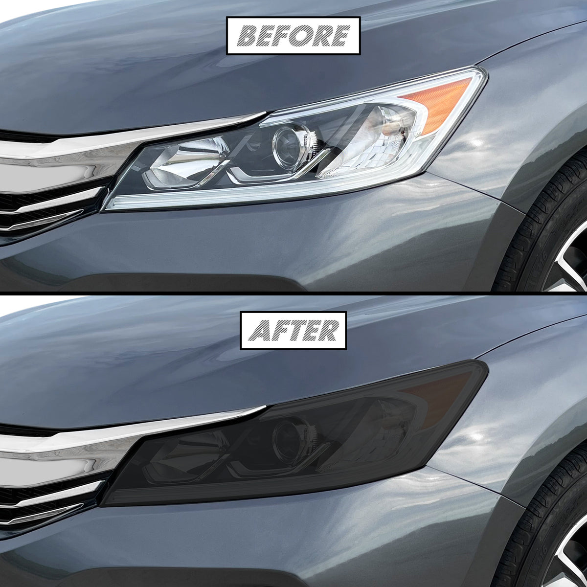 2016-2017 Honda Accord Sedan | Headlight PreCut Tint Overlays