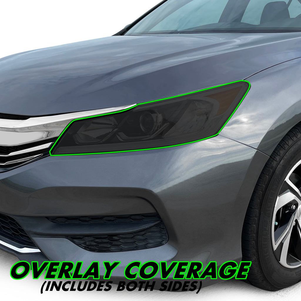 2016-2017 Honda Accord Sedan | Headlight PreCut Tint Overlays