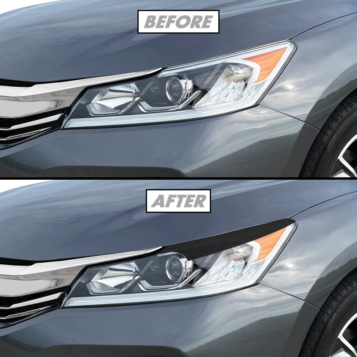 2016-2017 Honda Accord Sedan | Headlight Eyelid PreCut Vinyl Overlays