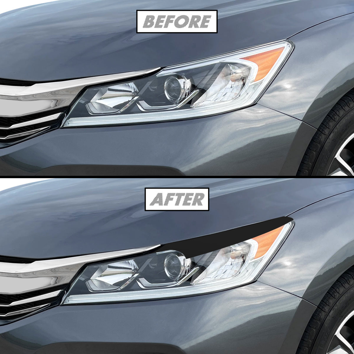 2016-2017 Honda Accord Sedan | Headlight Eyelid PreCut Vinyl Overlays