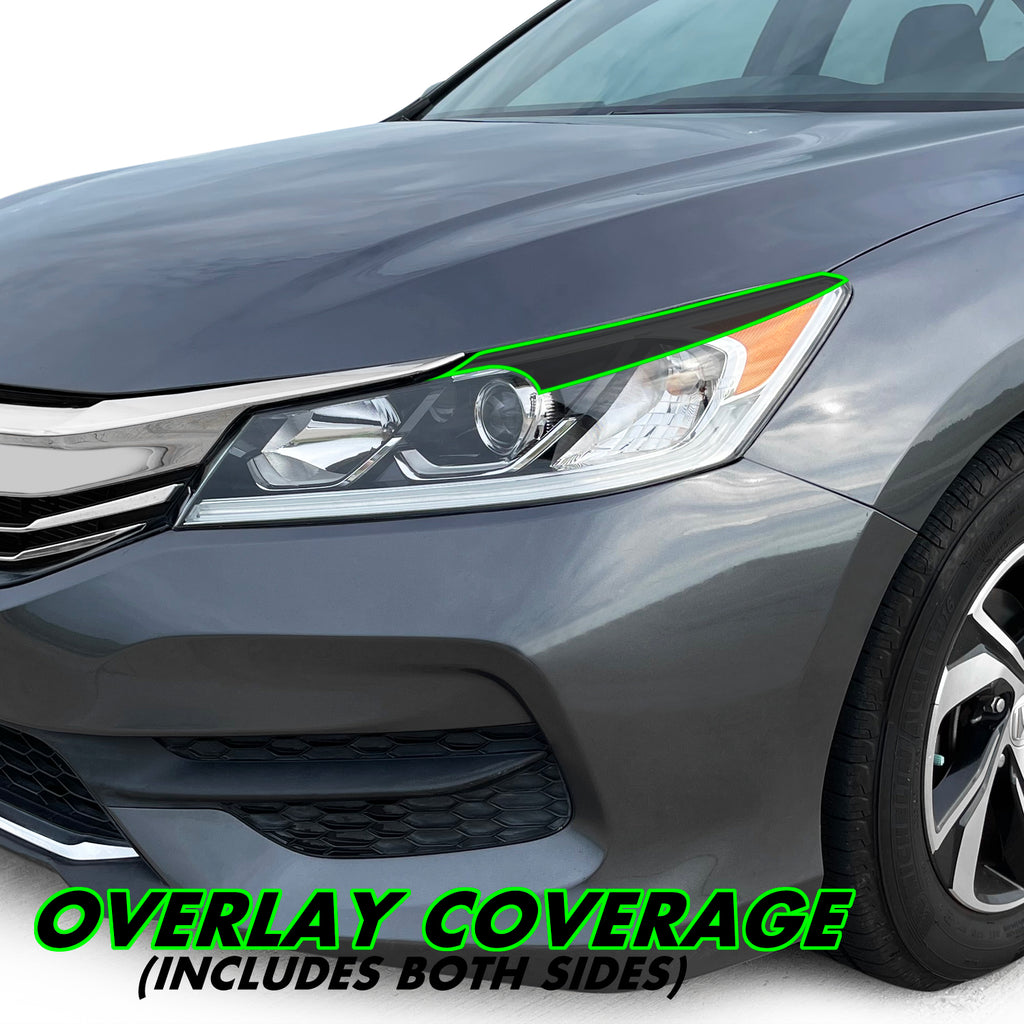 2016-2017 Honda Accord Sedan | Headlight Eyelid PreCut Vinyl Overlays