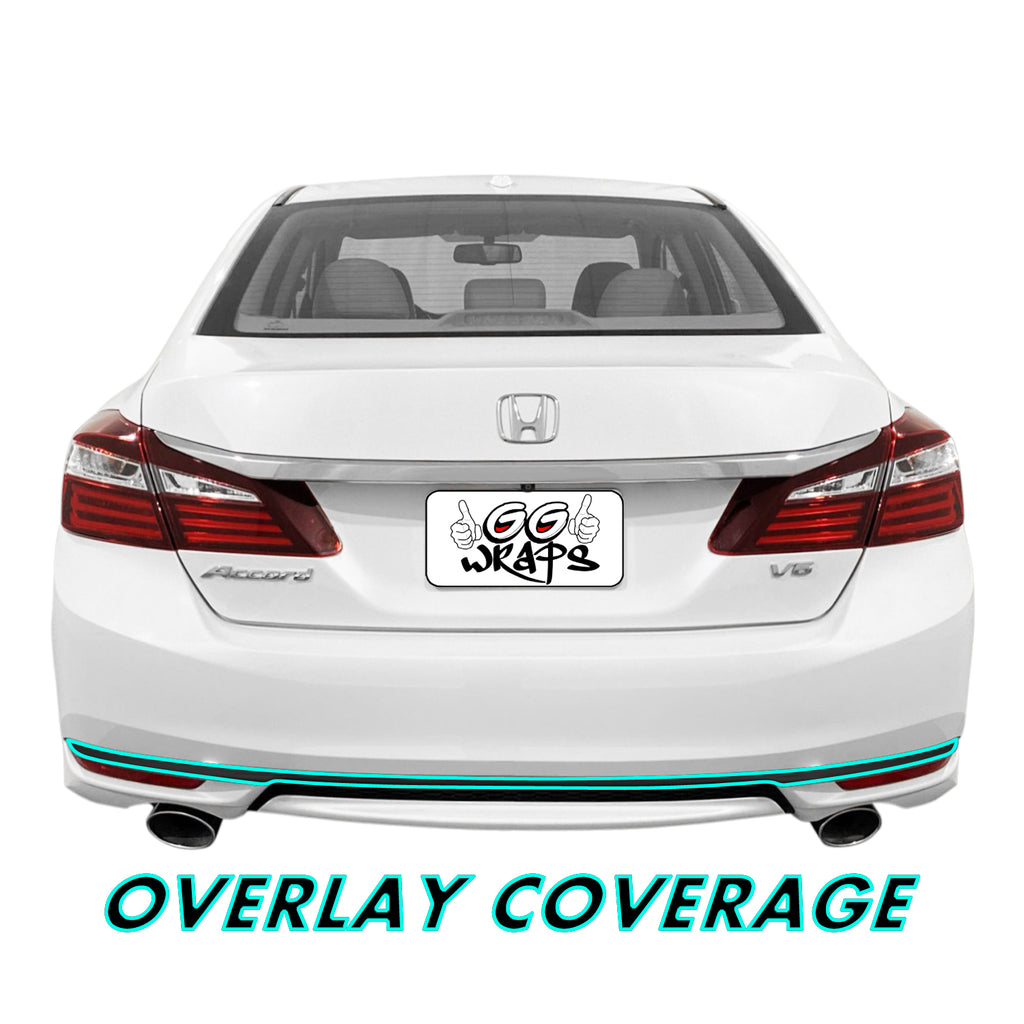 2016-2017 Honda Accord Sedan | Rear Bumper Diffuser Trim Chrome Delete PreCut Vinyl Wrap