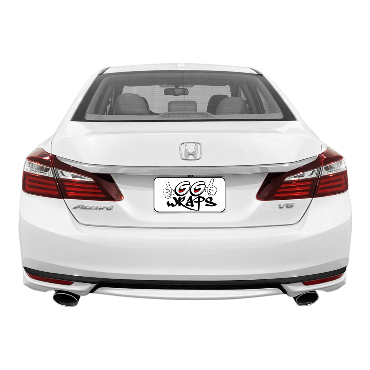 2016-2017 Honda Accord Sedan | Rear Bumper Diffuser Trim Chrome Delete PreCut Vinyl Wrap
