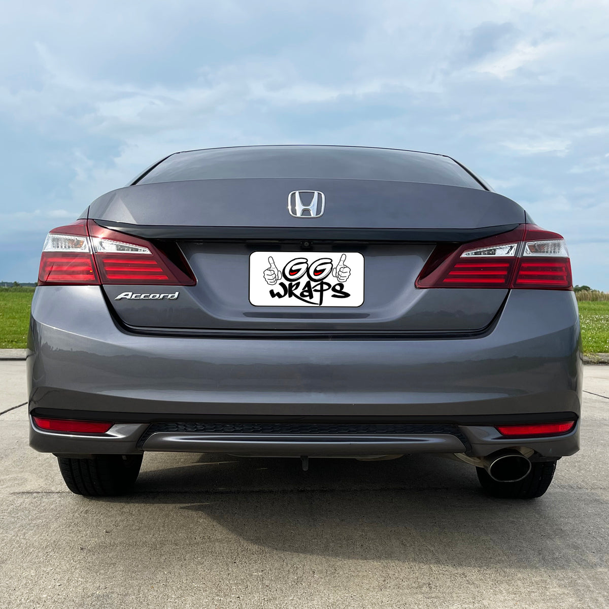 2016-2017 Honda Accord Sedan | Rear Bumper Diffuser Trim Chrome Delete PreCut Vinyl Wrap