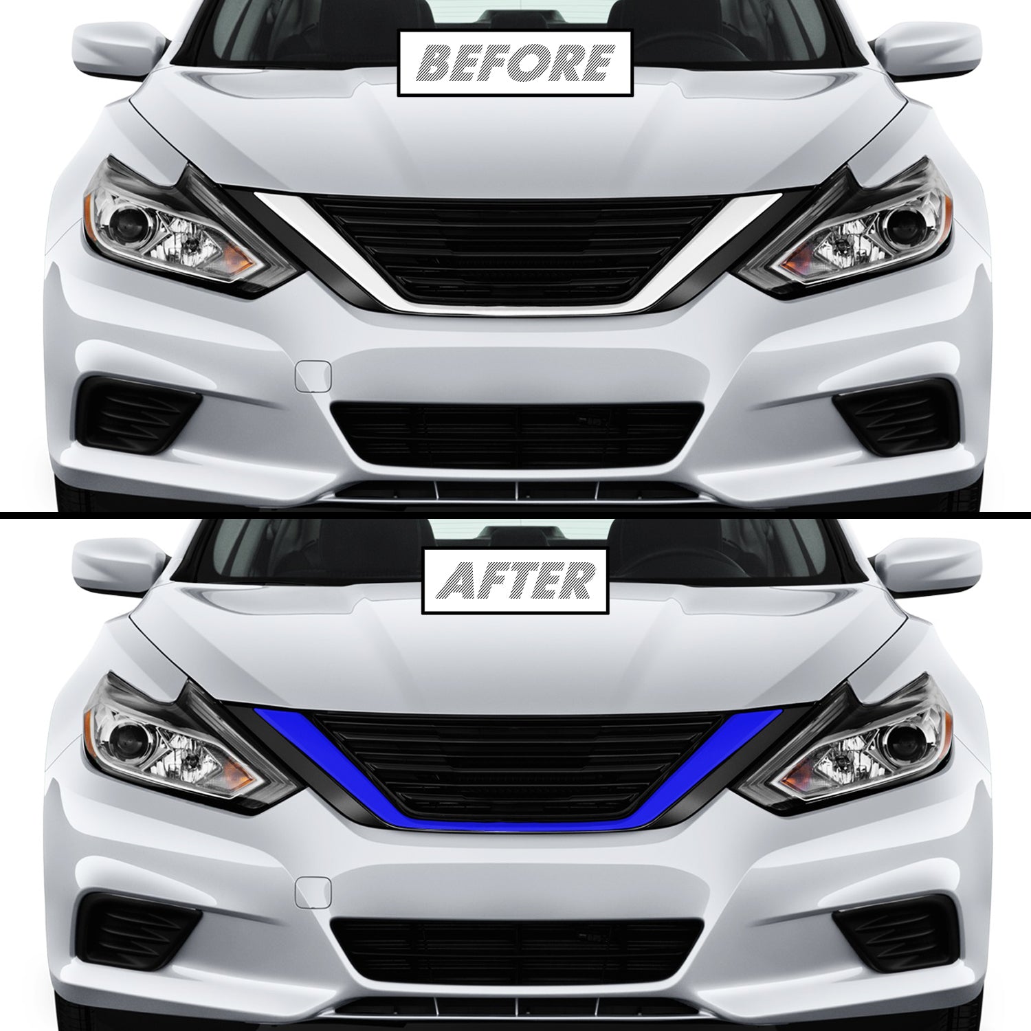 2016-2018 Nissan Altima | Front Grill Trim Chrome Delete PreCut Vinyl Wrap