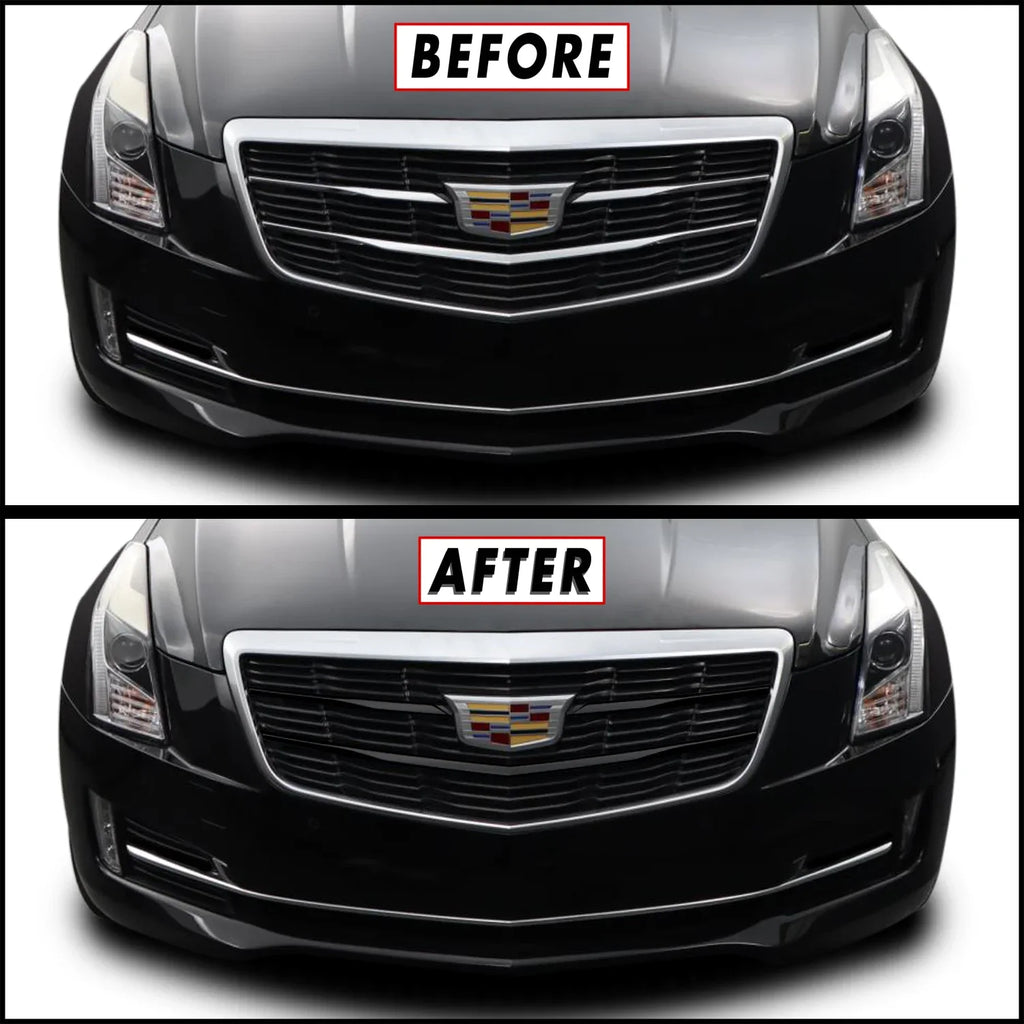 2015-2019 Cadillac ATS | Inner Front Grill Trim Chrome Delete PreCut Vinyl Wrap