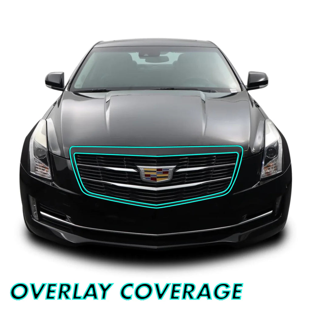 2015-2019 Cadillac ATS | Outer Front Grill Trim Chrome Delete PreCut Vinyl Wrap
