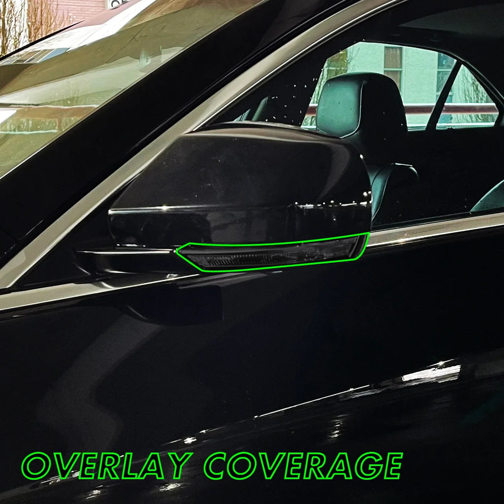 2013-2018 Cadillac ATS Sedan | Mirror Turn Signal PreCut Tint Overlays