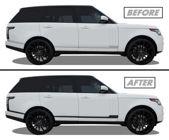 2014-2017 Land Rover Range Rover | Door Molding Trim Chrome Delete PreCut Vinyl Wrap